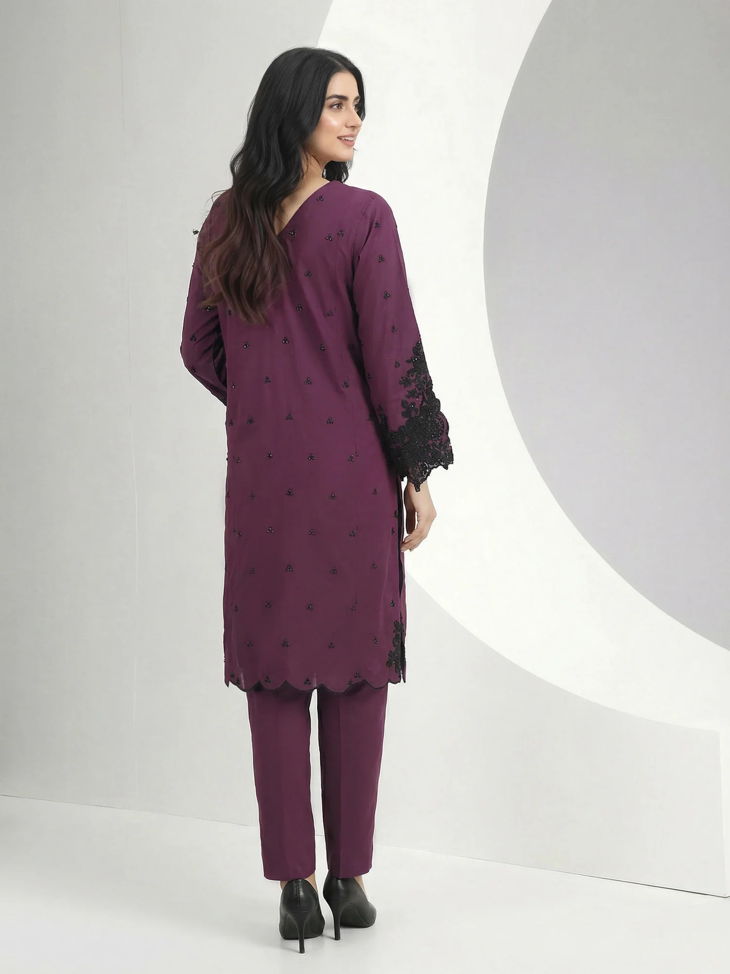2 Piece Raw Silk Suit Unstitched