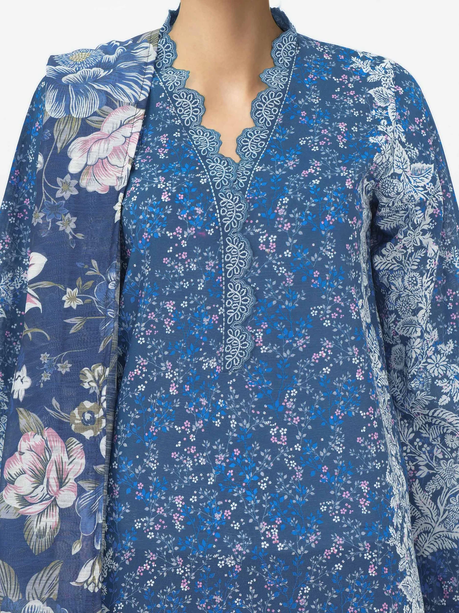 3 Piece Lawn Suit- Printed (Unstitched)