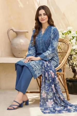 3 Piece Lawn Suit- Printed (Unstitched)
