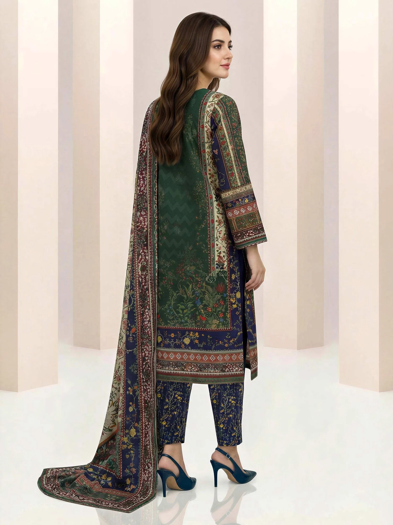 3 Piece Lawn Suit -Printed (Unstitched)