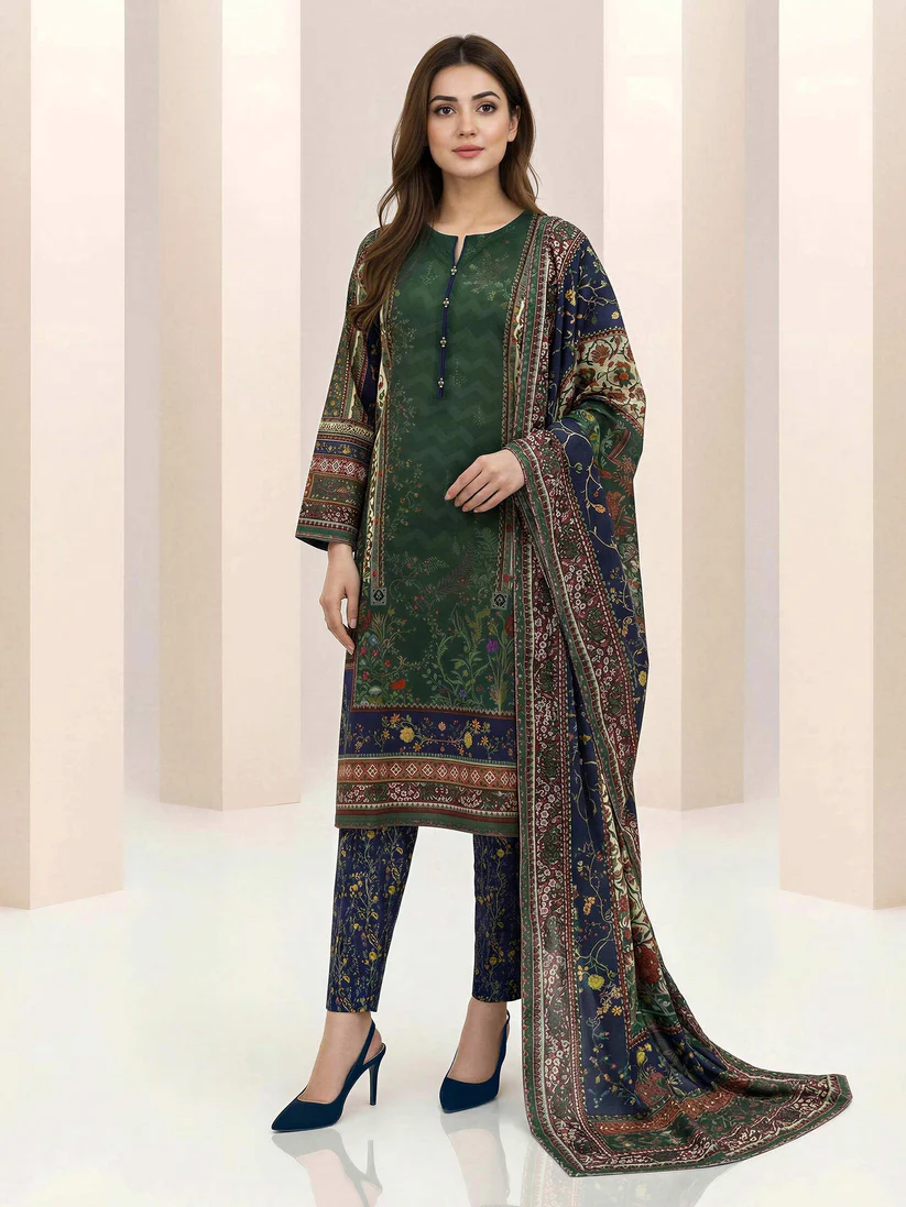 3 Piece Lawn Suit -Printed (Unstitched)