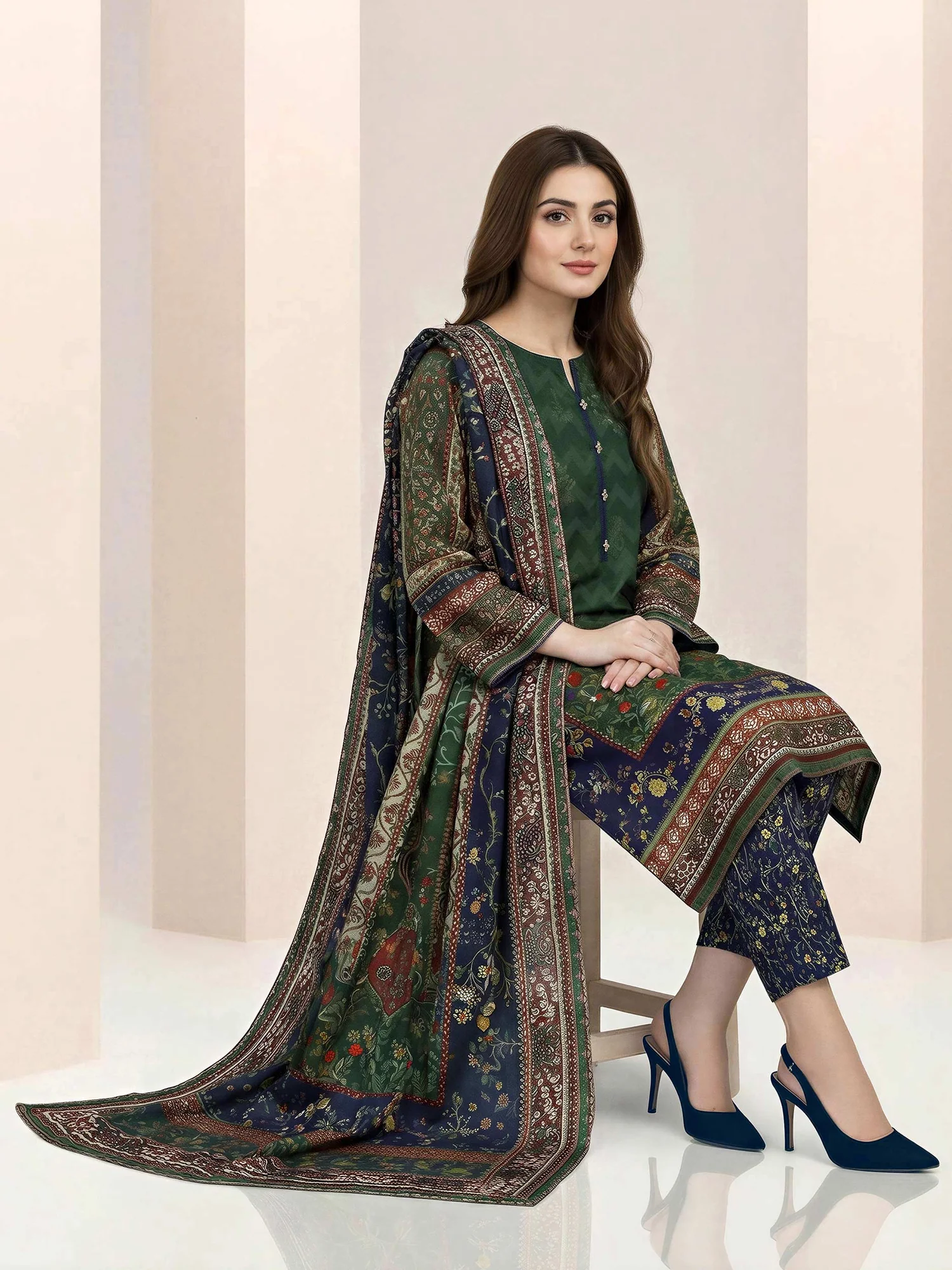 3 Piece Lawn Suit -Printed (Unstitched)