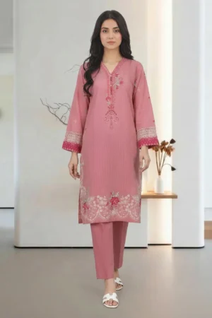 2 Piece Yarn Dyed Suit- Embroidered