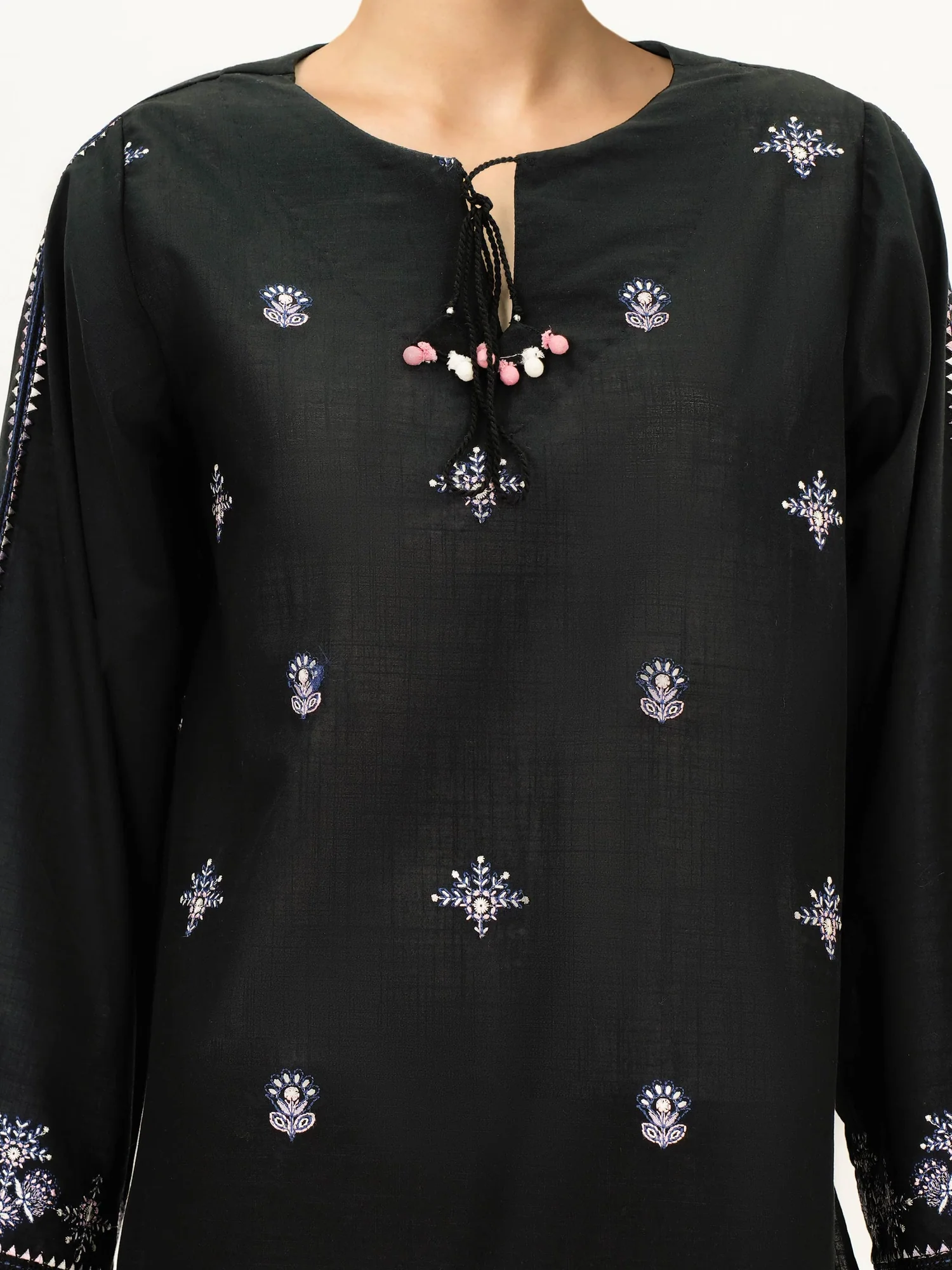 Lawn Slub Shirt- Embroidered
