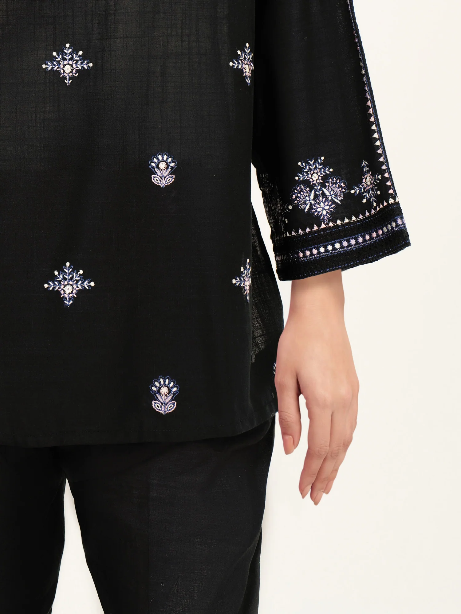 Lawn Slub Shirt- Embroidered