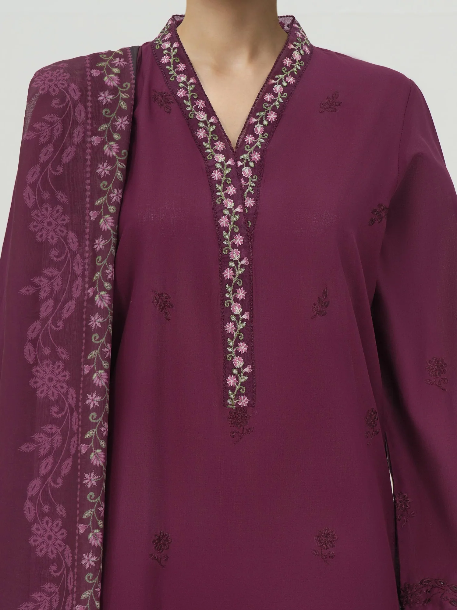 3 Piece jacquard Suit-Embroidered