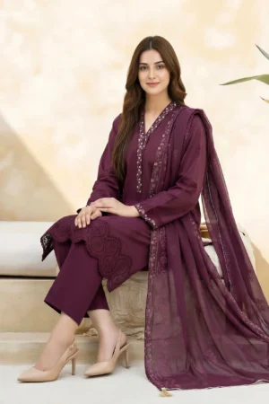 3 Piece jacquard Suit-Embroidered